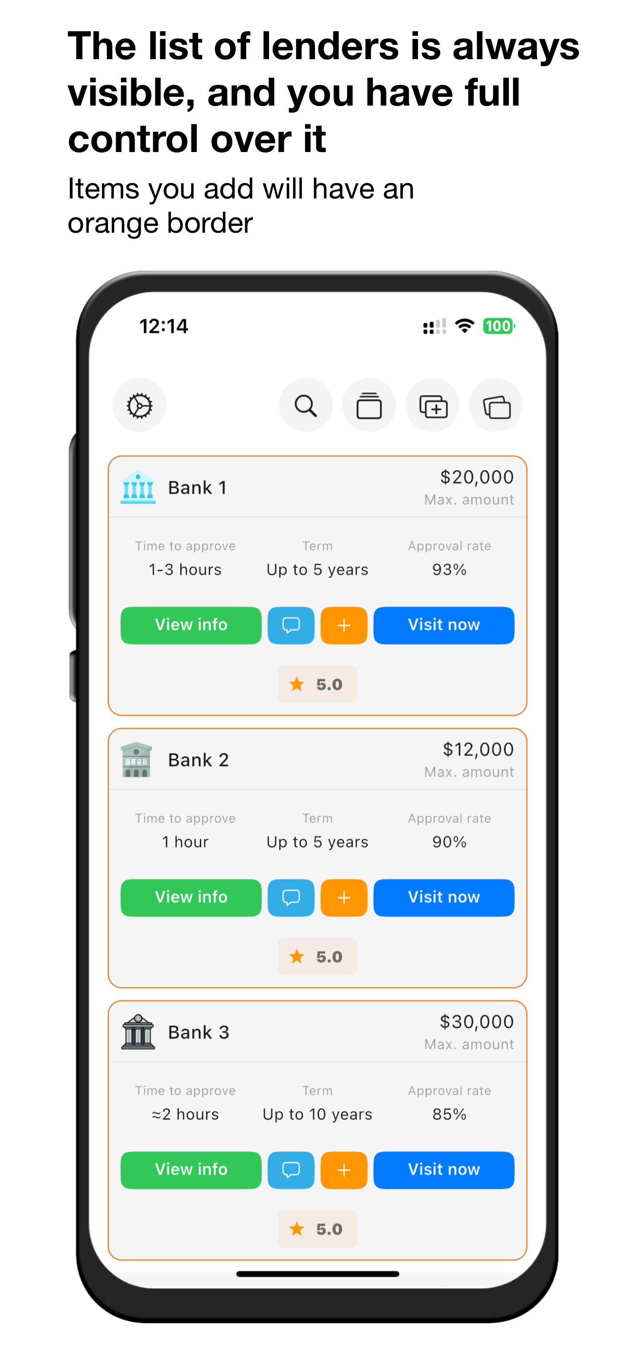 Savings Goals Screen